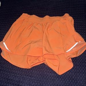 lulu orange shorts